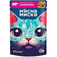 Влажный корм для котов Мясная Миска с говядиной 100 г