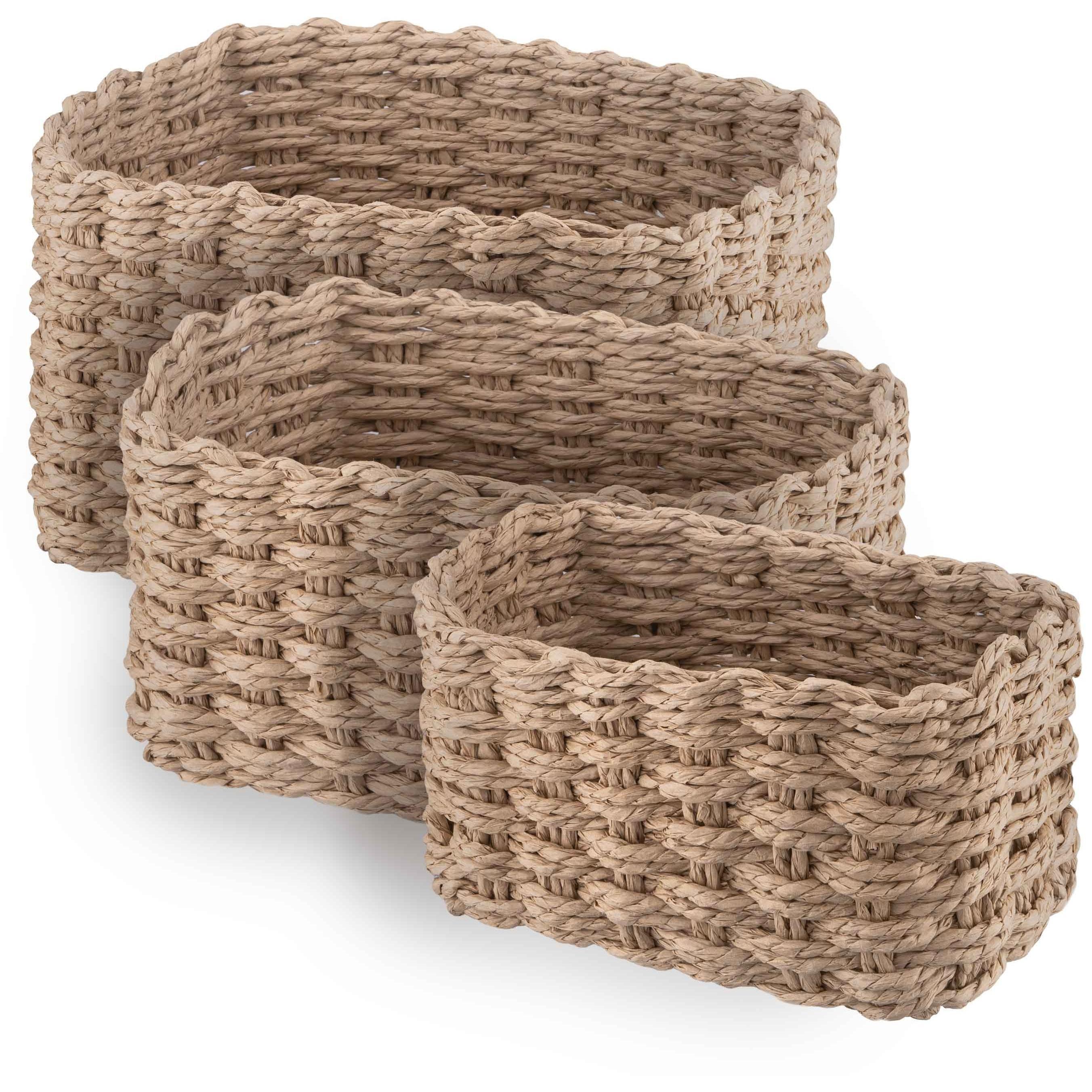 Набір кошиків плетених для зберігання ARDESTO Prestigio (3.3/2.2/1.4л), 3 предмети, беж, (ARHC2505BE)фото1