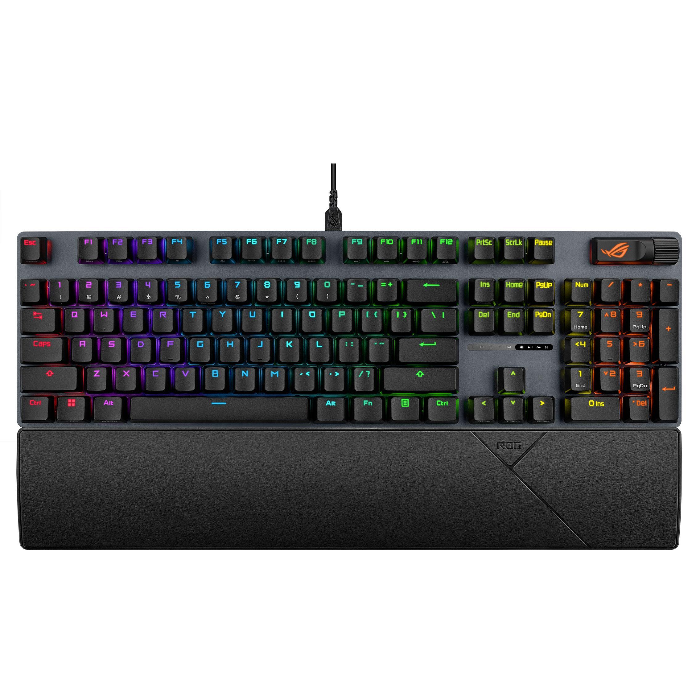 Ігрова клавіатура ASUS ROG Strix Scope II X NX Snow V2 EN PBT Black (90MP03XF-BKUA20)фото1