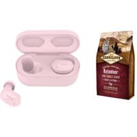 Комплект Наушники Belkin Soundform Play True Wireless Pink и Сухой корм для кошек Carnilove Raindeer Energy & Outdoor 2