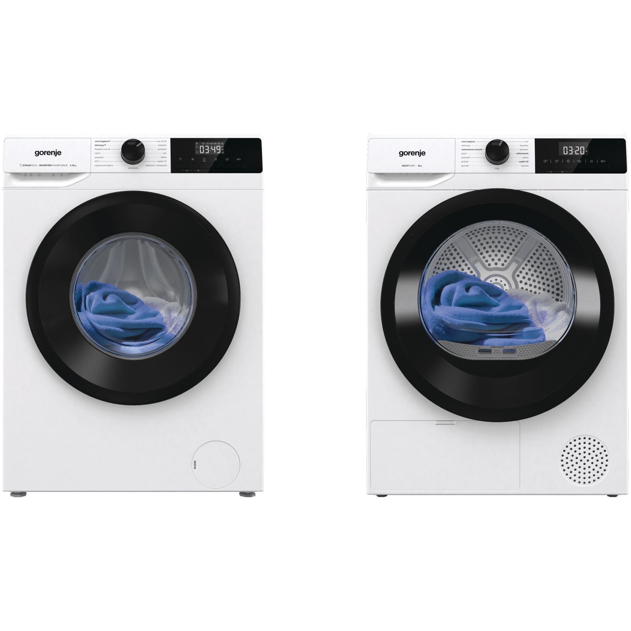 Комплект Gorenje Стиральная машина W2TNHPI84ASP + Сушильная машина DHNE82P фото 1