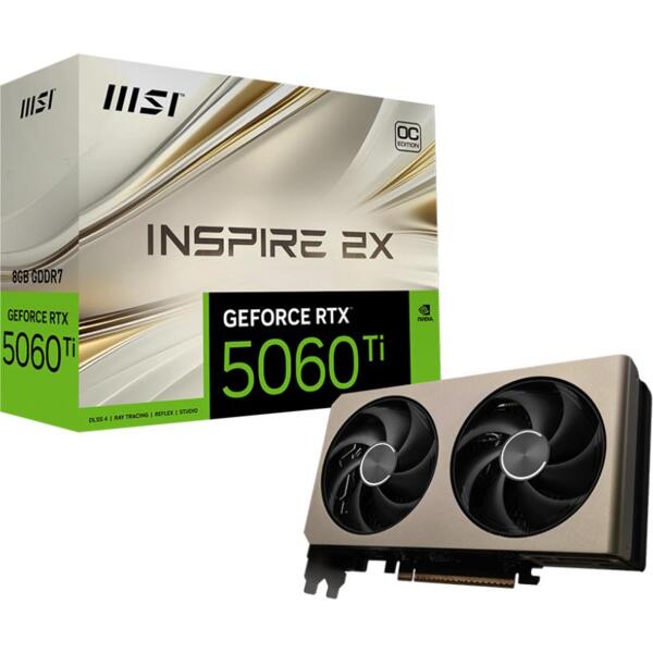 Видеокарта MSI GeForce RTX 5060 8GB GDDR7 INSPIRE 2X OC (912-V537-001)