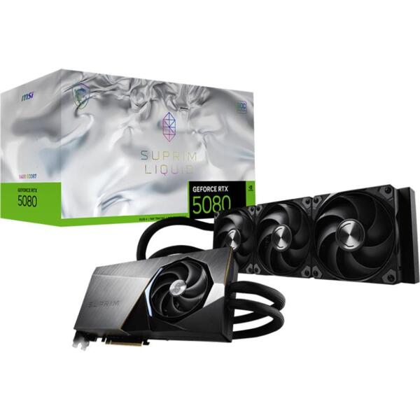 Видеокарта MSI GeForce RTX 5080 16GB GDDR7 SUPRIM LIQUID SOC (912-V531-007)