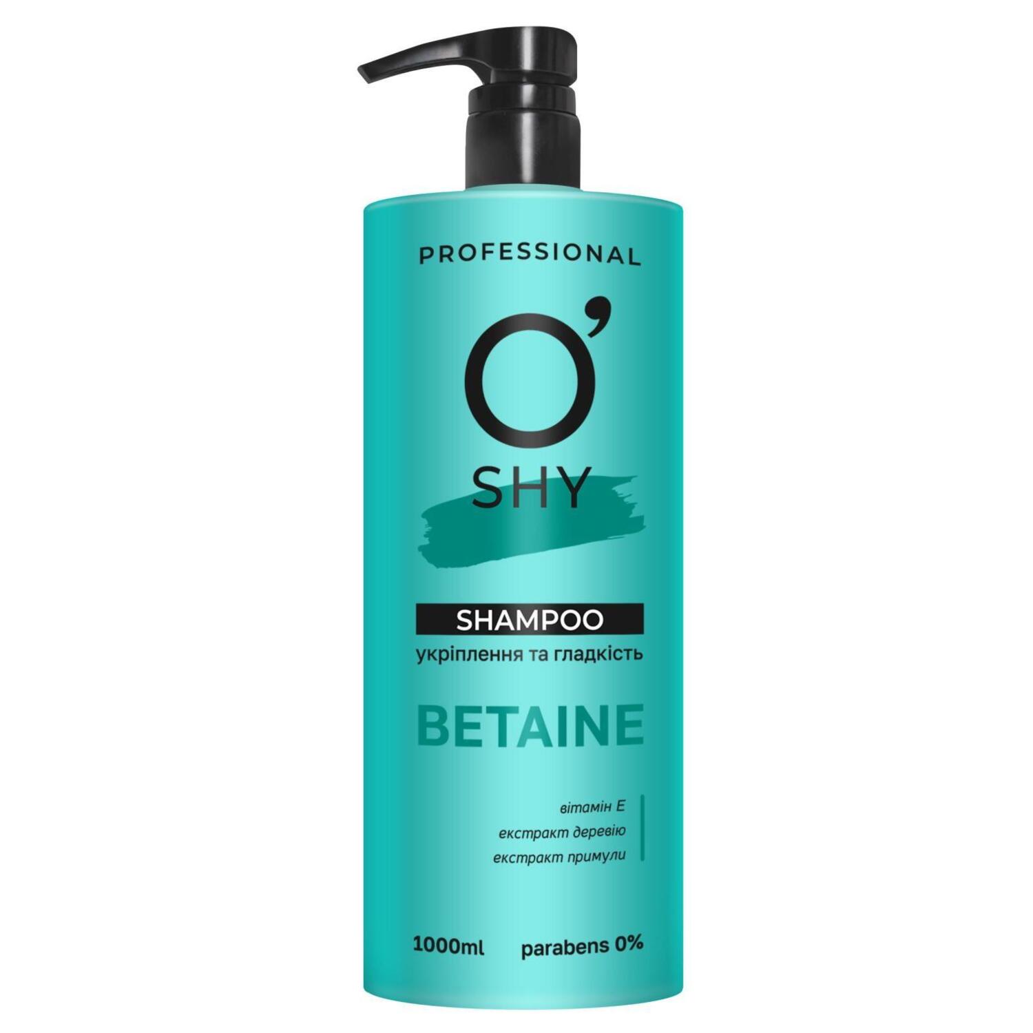 Шампунь для волосся O'shy Betaine укріплення та гладкість 1000 млфото