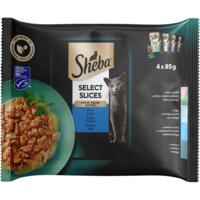 Влажный корм для котов Sheba рыбное ассорти в соусе 4х85 г