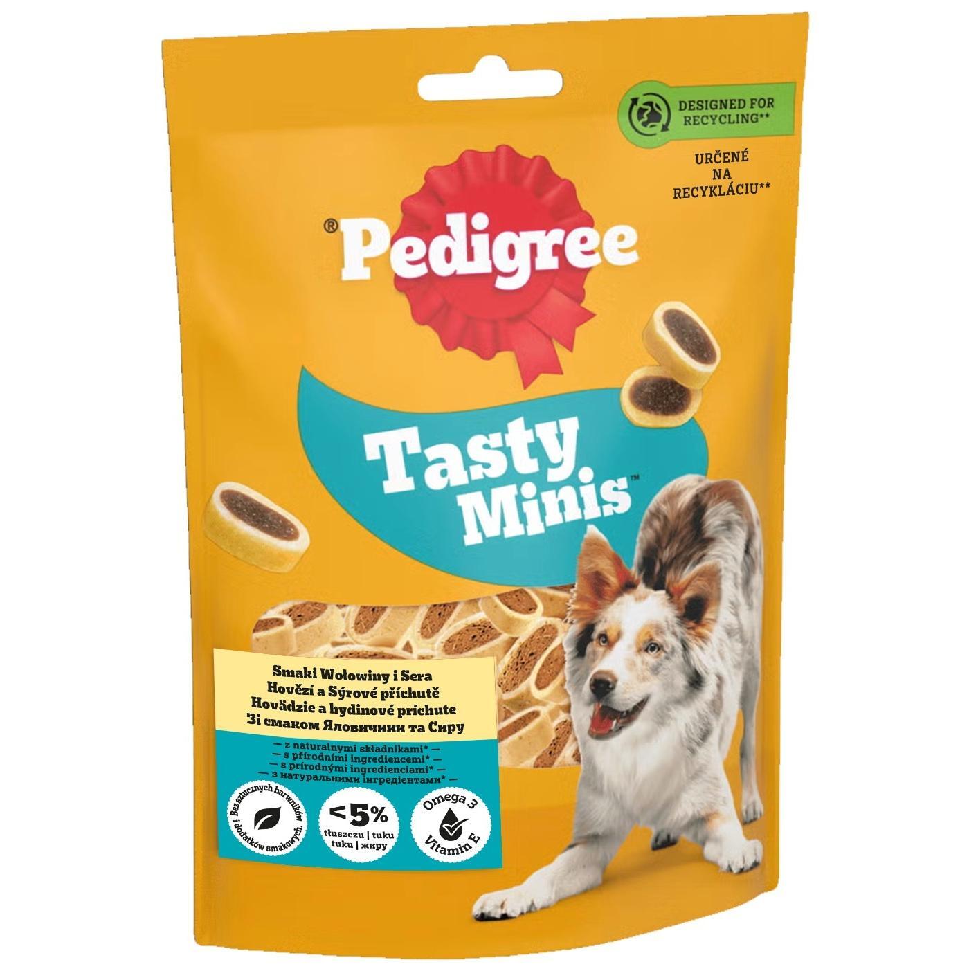 Ласощі для собак Pedigree Tasty Minis яловичина та сир 140 гфото