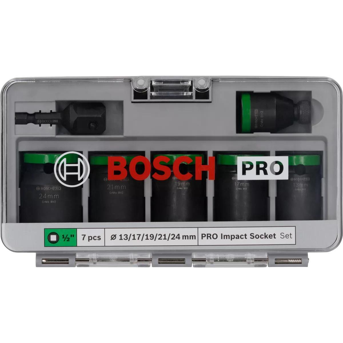 Набір ударних торцевих головок Bosch Professional Standart 7шт 1/2" (2.608.003.032)фото1