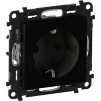 Розетка Legrand Valena Life, 16А, 250V, 2К+З Schuko, со шторками, матовый черный (756320)