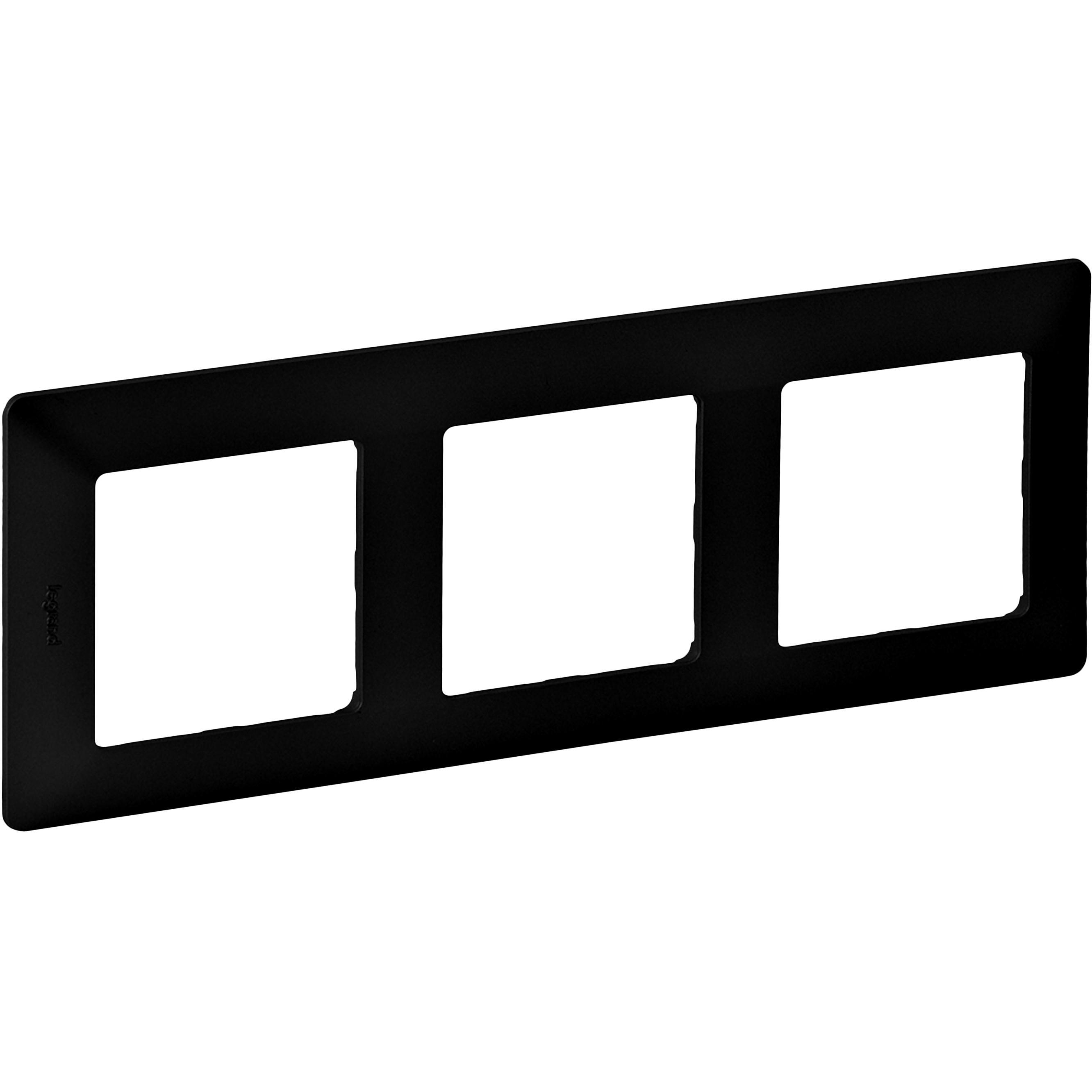 Рамка 3 поста Legrand Valena Life, матовый черный (754253) фото 1
