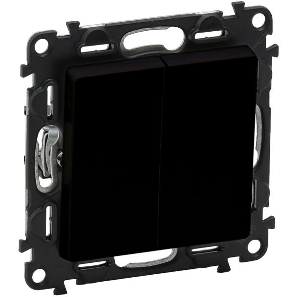 

Переключатель Legrand Valena Life, 2-х клавишный, 10AX, 250V, матовый черный (756308)