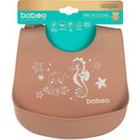 Нагрудник силиконовый BABOO, cacao, Sea Life, 4+ мес (11-019)
