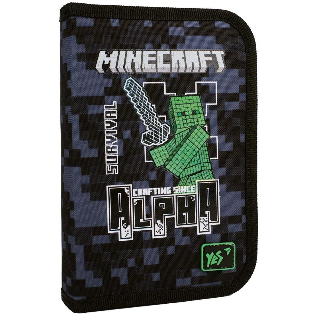 Пенал твердий YES одинарний без клапана HP-02 Minecraft Alpha (533655)фото1