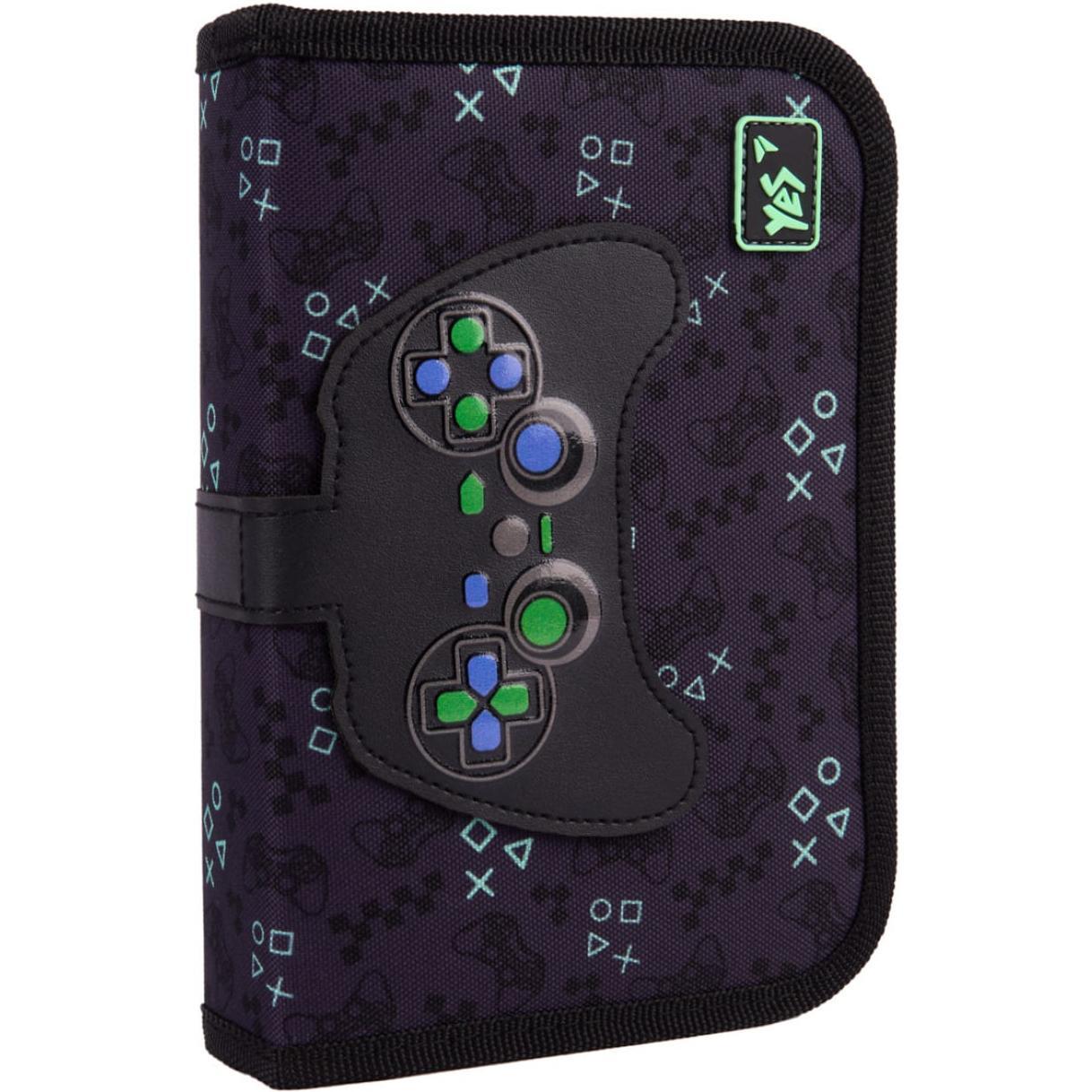 Пенал твердий YES одинарний з двома клапанами HP-04 Game On! (533629)фото1