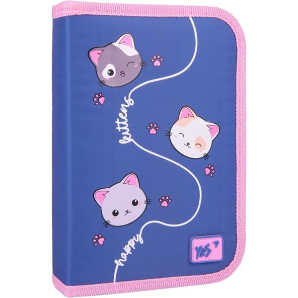 

Пенал твердый YES одинарный с двумя клапанами HP-04 Meow-Meow (533623)