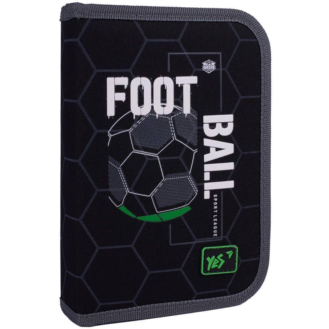 Пенал твердий YES одинарний з клапаном HP-03 Football Time (533663)фото1