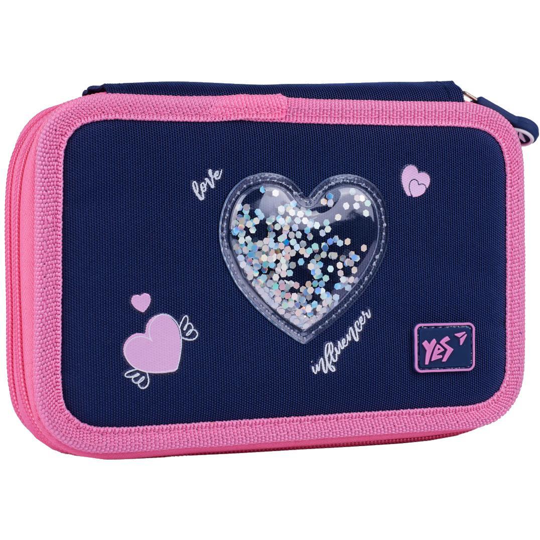 Пенал твердий YES подвійний HP-01 Bright Hearts (533640)фото1