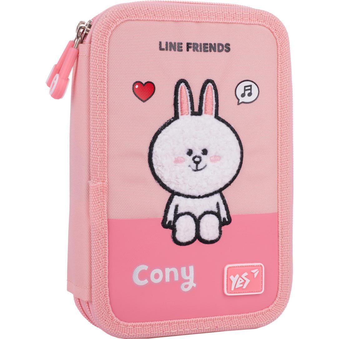 Пенал твердый YES двойной HP-01 Line Friends Pretty Choco and Cony (533638) фото 1