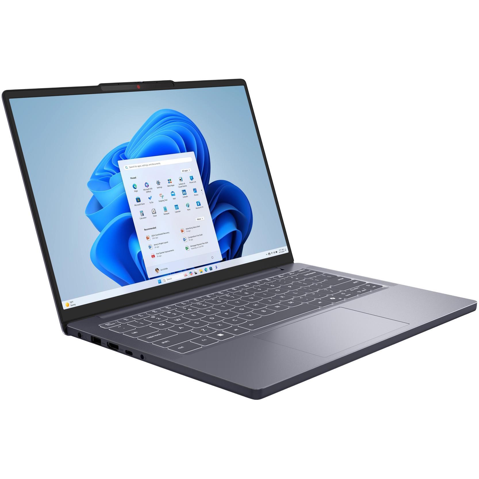 Ноутбук LENOVO IdeaPad Slim 3 14IRH10 Luna grey (83K00042RA)фото1
