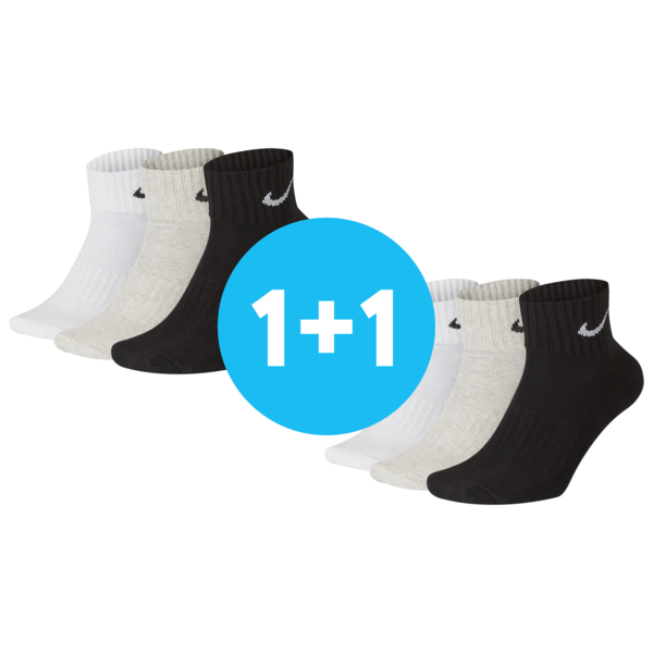 

Набор носков Nike U Nk Cush Qtr 3pr-Value 108 SX4926-901 S разноцветные