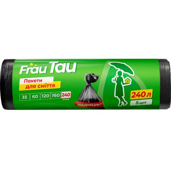 

Пакеты для мусора Frau Tau черные 240 л 5 шт
