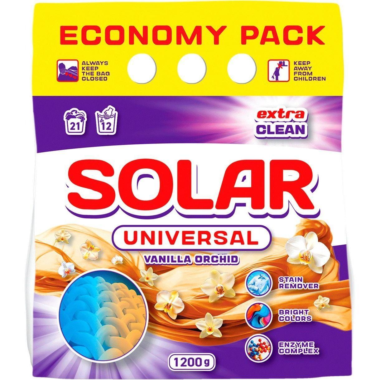 Стиральный порошок Solar Universal Vanilla Orchid для ручной и автоматической стирки 1.2 кг фото1
