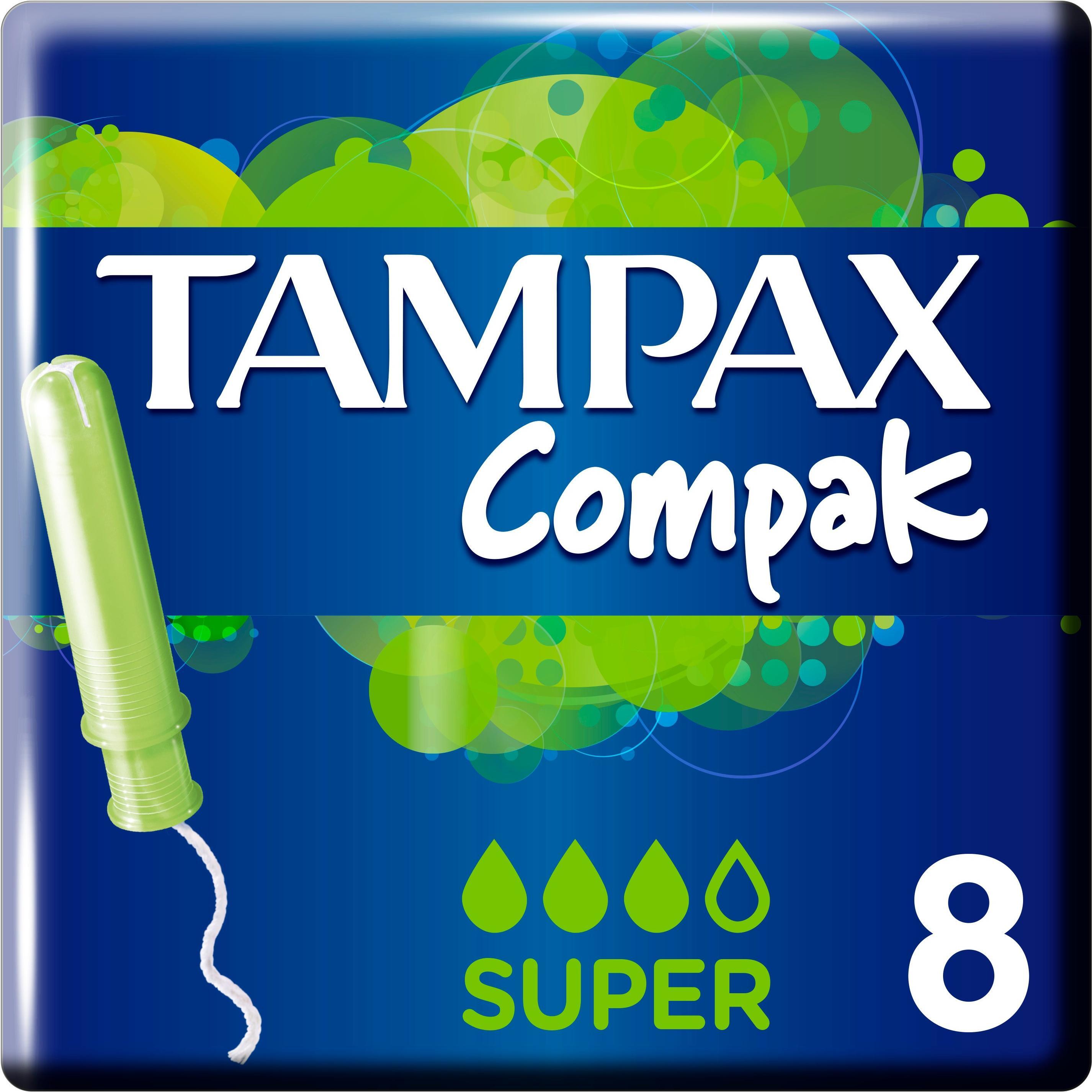 Тампоны Tampax Compak Super с апликатором 8 шт фото 1