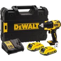 Дрель-шуруповерт DeWalt бесщеточная XR Li-Ion 18В, 2х2Ач (DCD708D2T)
