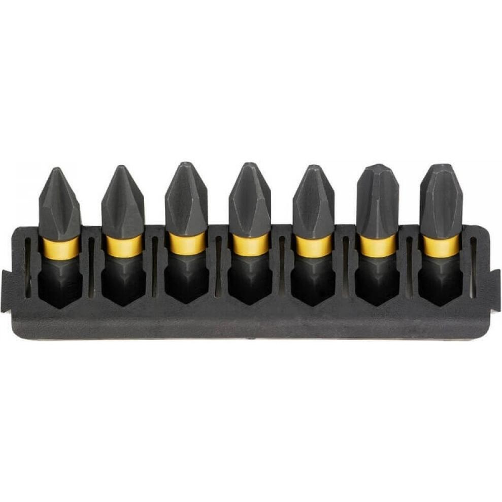 Біти DeWalt FlexTorq 25 мм Рh1 Рh2 Рh3 набір 7шт (DT70808)фото1