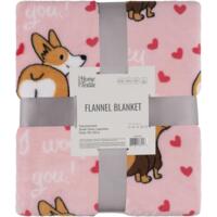 Плед ARDESTO Flannel 160х200см, 100% песики с сердечками (ART0123PB)