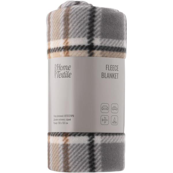 

Плед Ardesto Fleece 130x160см, серый 100% (ART0721PB)