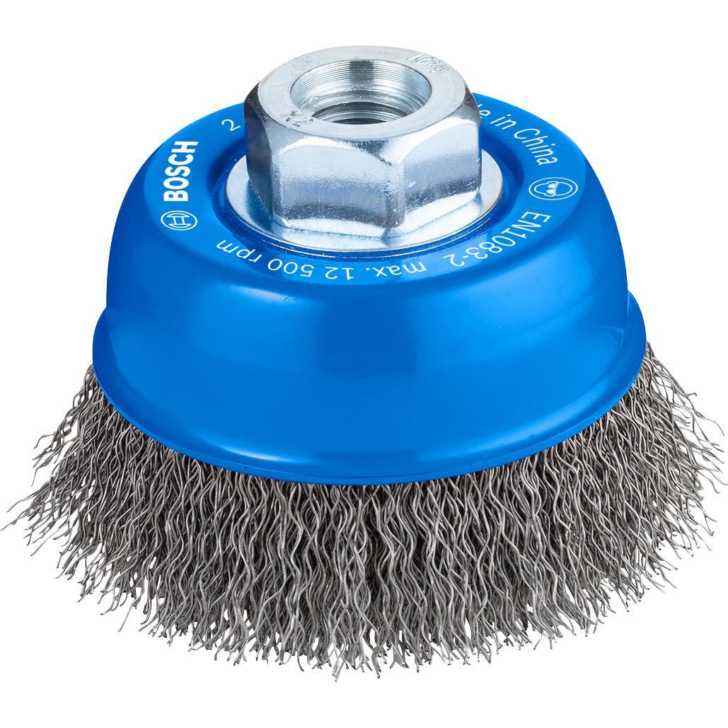 Щітка чашкова Bosch Professional кручена сталь 75мм 0.3мм M14 (2.608.622.098)фото1