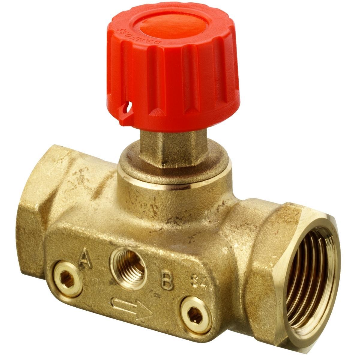Клапан запорный Danfoss ASV-M, DN15, -20…120 °C, 150 кПа, внутренняя резьба, латунь (003L7691) фото 1