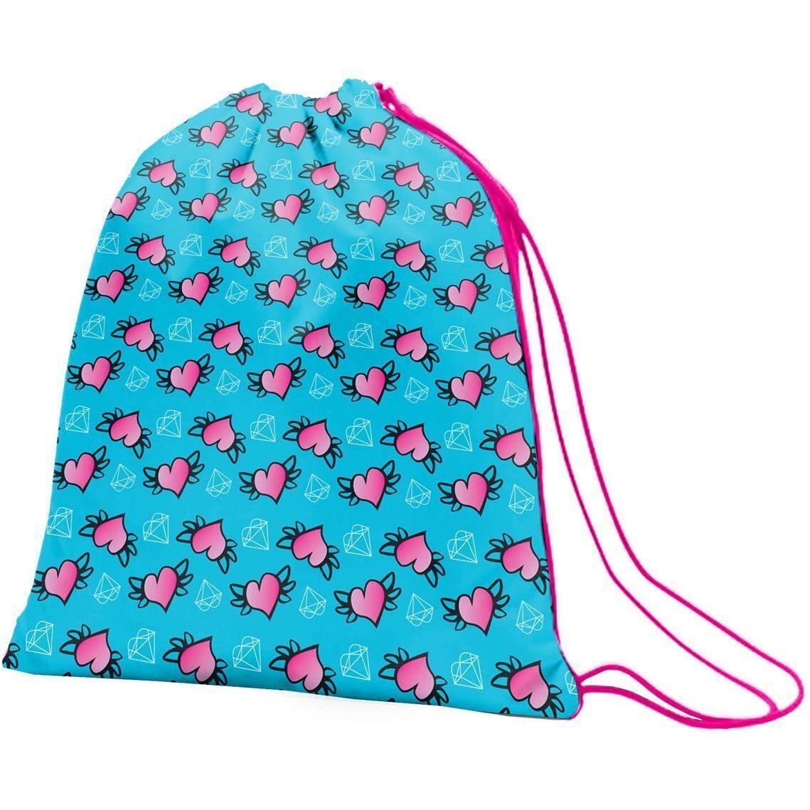 Сумка для взуття 1Вересня SB-10 Heart, бірюзовий (552266)фото