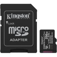 Карта памяти Kingston microSD 256GB C10 UHS-I A1 V10 R150MB/s + SD (SDCS3/256GB)
