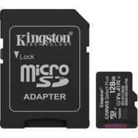 Карта памяти Kingston microSD 128GB C10 UHS-I A1 V10 R150MB/s + SD (SDCS3/128GB)