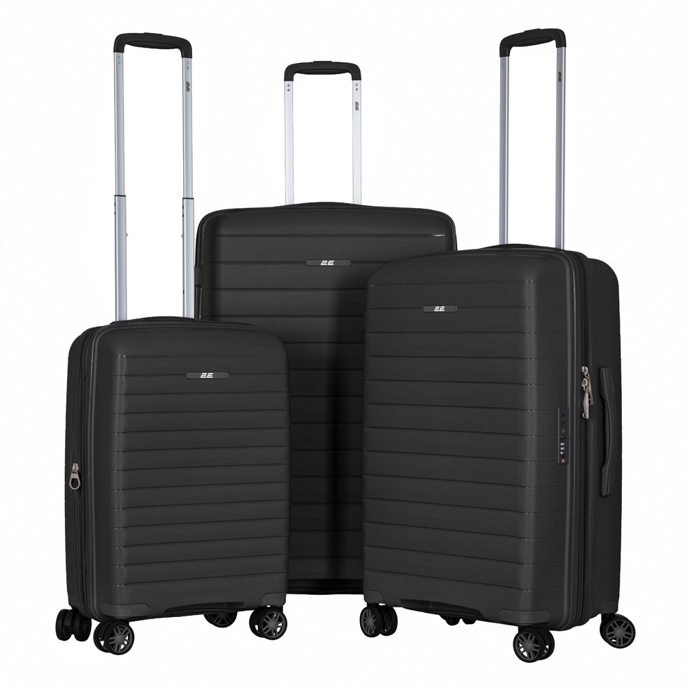 Набір валіз 2E Aero (L+M+S) чорний 2E-SPP-AERO-SET3-BKфото1