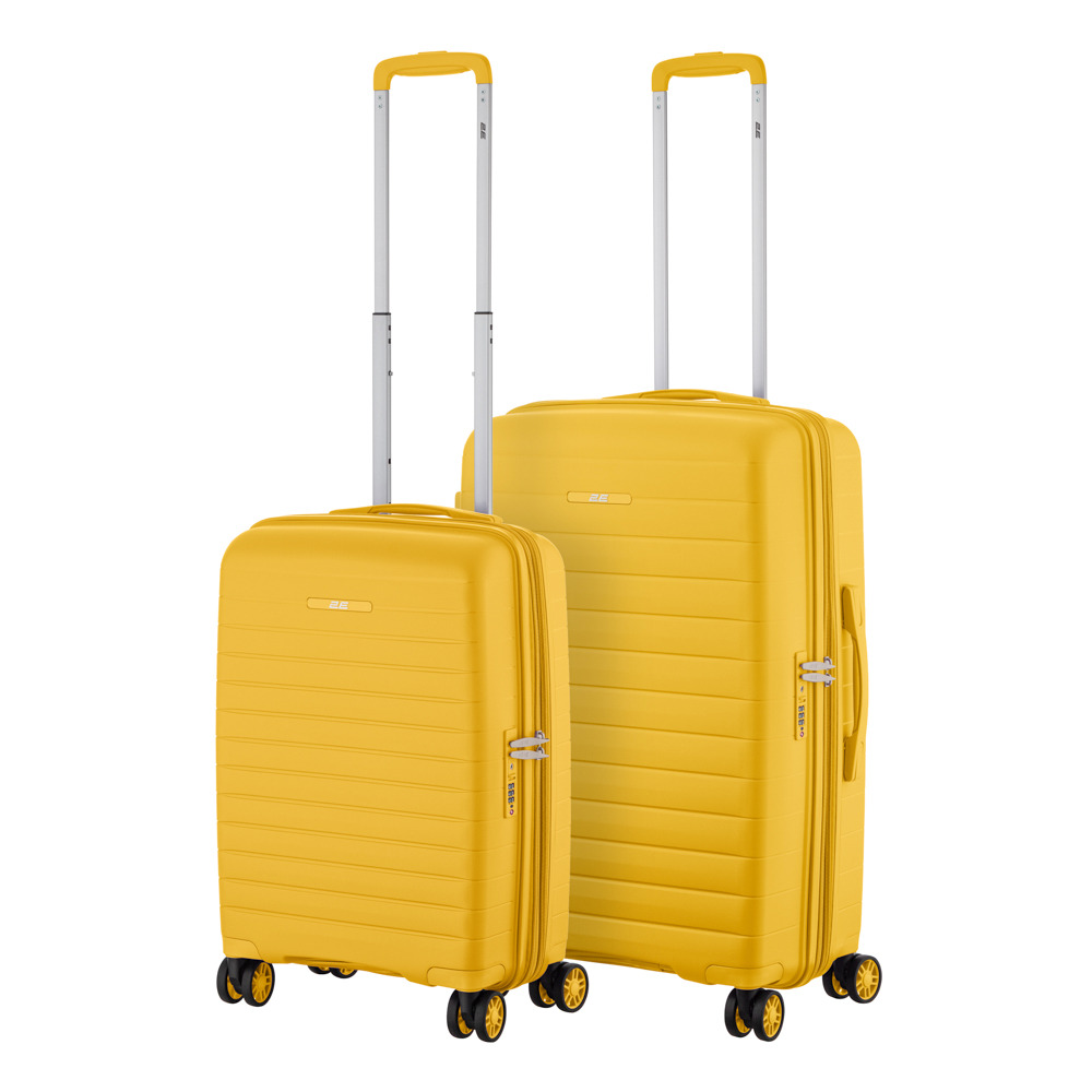 Набір валіз 2E Aero (M+S) бурштиново-жовтий 2E-SPP-AERO-SET2-AYфото1