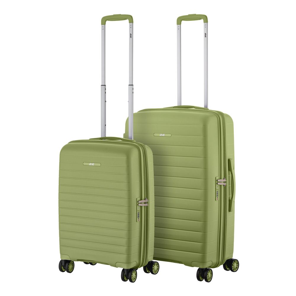Набір валіз 2E Aero (M+S) оливково-зелений 2E-SPP-AERO-SET2-MGфото1