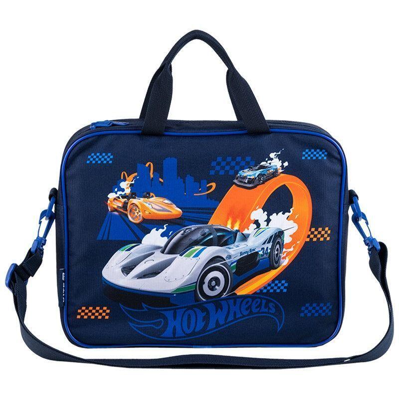 Шкільна текстильна сумка Kite A4, 1 від., 589 Hot Wheels (hw25-589)фото1