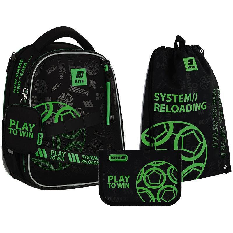 Набор рюкзак+пенал+сумка для обуви Kite 555 Play&Win (set_k25-555s-2) фото 1