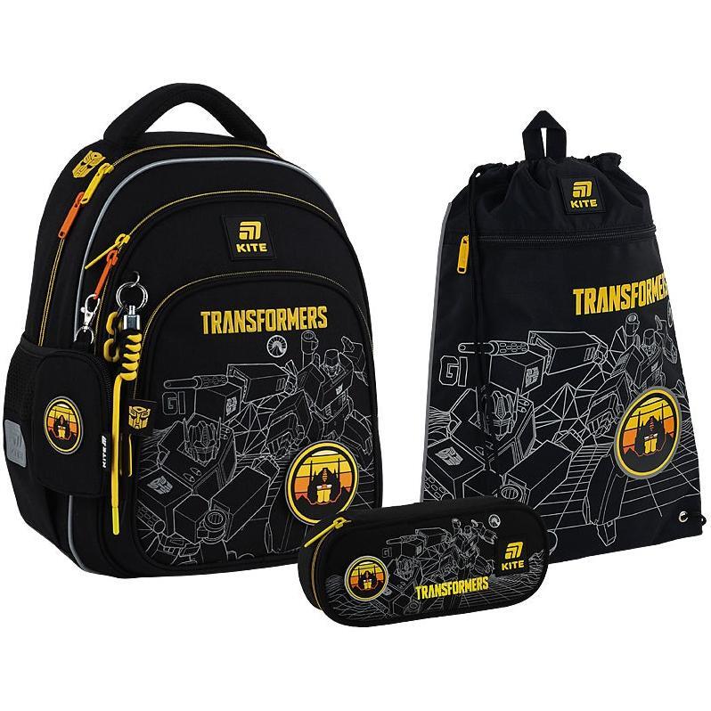 Набор рюкзак+пенал+сумка для обуви Kite 763S Transformers (set_tf25-763s) фото 1