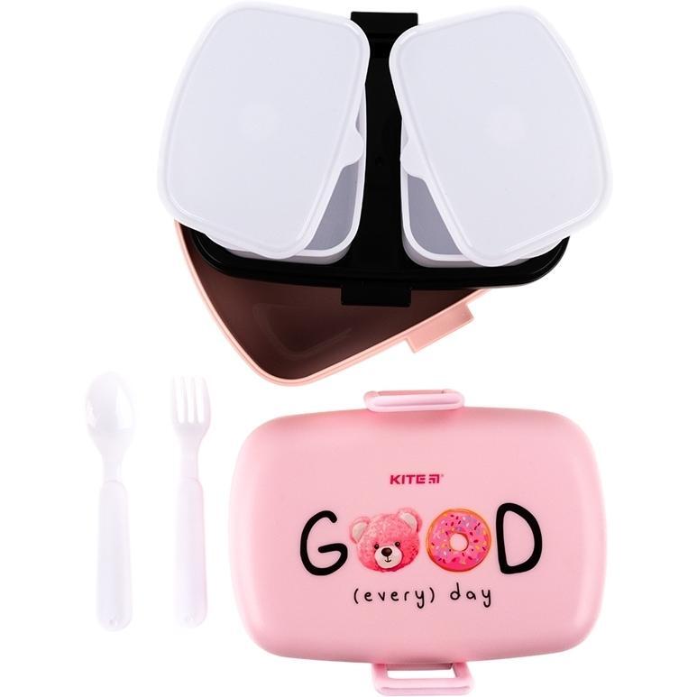 Ланчбокс Kite с наполнением Kite 1150 мл, розовый (k23-180-1) фото 1