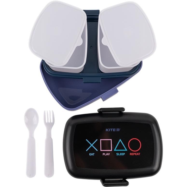 Ланчбокс Kite с наполнением Kite 1150 мл, черный (k23-180-3) фото 1