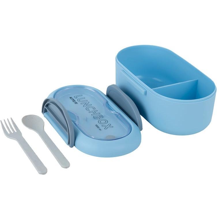 Ланчбокс Kite з розділювачем 1000 мл, блакитний (k23-185-2)фото1