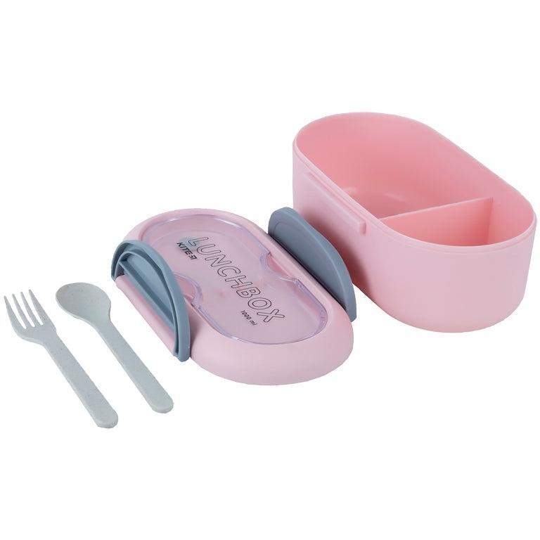 Ланчбокс Kite з розділювачем 1000 мл, рожевий (k23-185-3)фото1