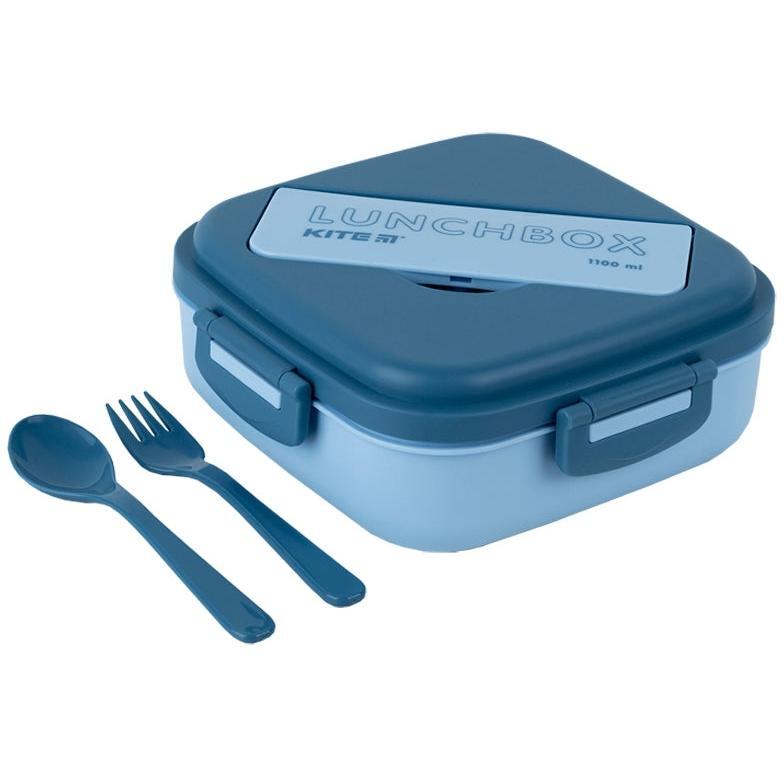 Ланчбокс Kite с разделителем 1100 мл, голубой (k23-186-2) фото 1