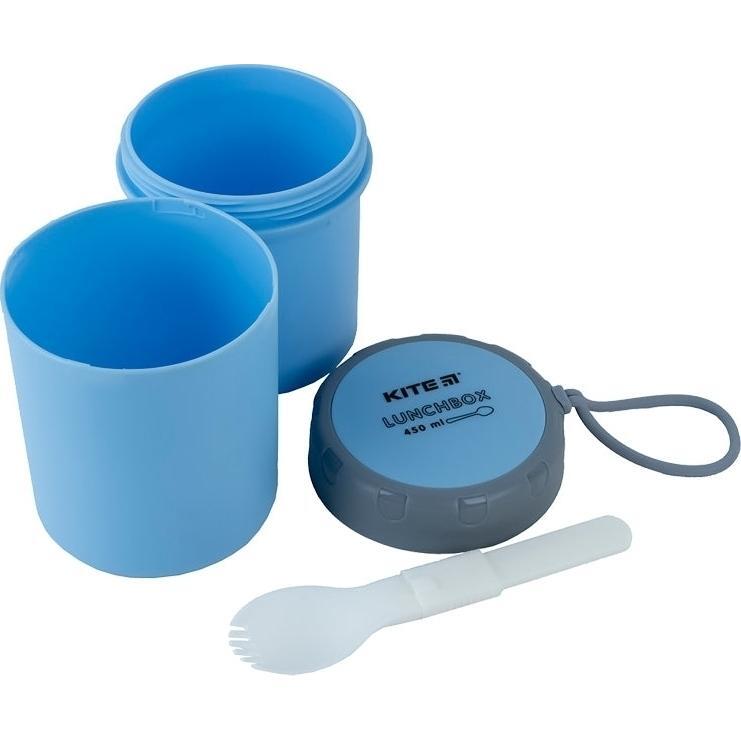 Ланчбокс Kite круглый 450 мл голубой (k23-187-2) фото 1
