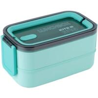 Ланчбокс Kite двойной с наполнением 1400 мл, зеленый (k23-183-2)