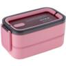 Ланчбокс Kite подвійний з наповненням 1400 мл, рожевий (k23-183-3)