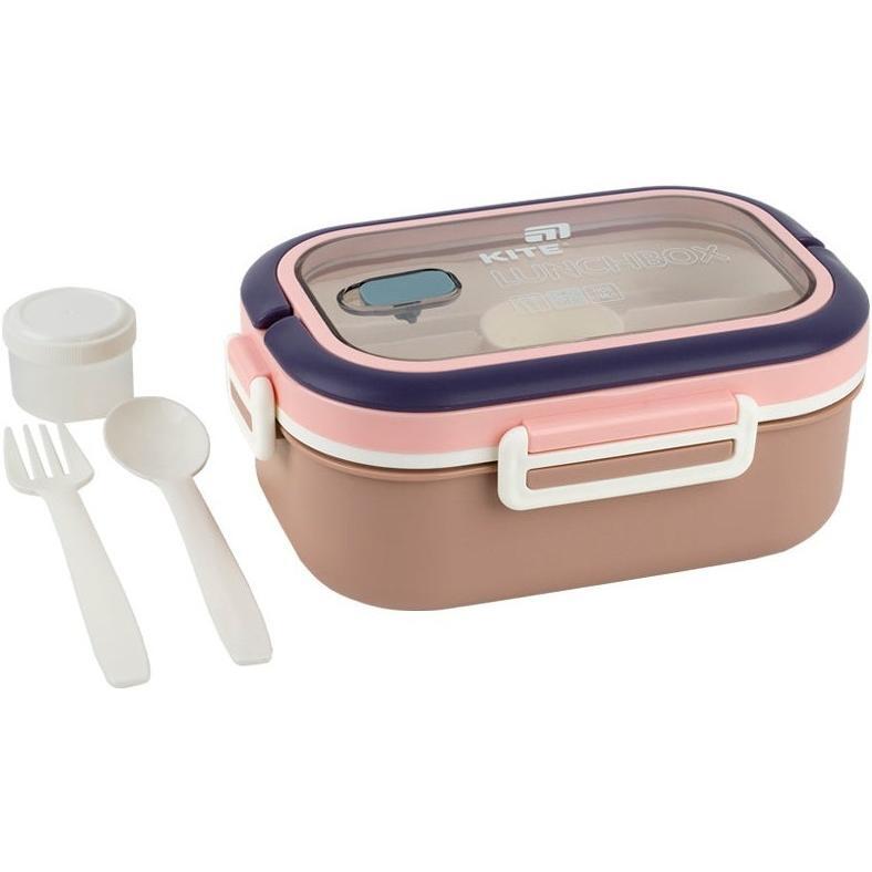 Ланчбокс Kite з розділювачем 1100 мл, бежевий (k25-1182-1)